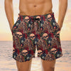 Maxcorners Skull Red Butterfly Mens Board Shorts