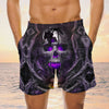 Maxcorners Skull Purple Mens Board Shorts