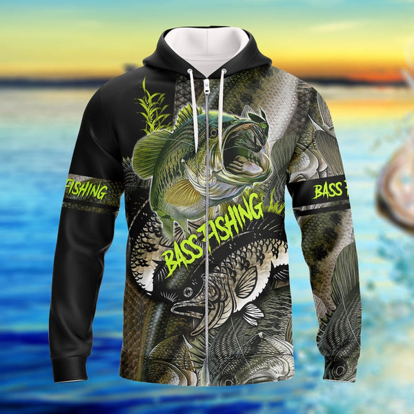 Maxcorners Custom Name Bass Fishing Shirts Fishing 3D