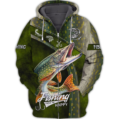 Maxcorners  Northern Pike Fishing Shirts For Men And Women 3D Print