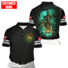 Maxcorners Scuba Diving Black Classic Customized Name All Over Printed Shirt