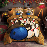 Maxcorners Bowling Funny Cowboy 3D Bedding Set