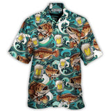 Maxcorners Fishing Beer Fishing Solves Most Of My Problems Beer Solves The Rest Hawaiian Shirt