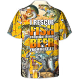 Maxcorners Fishing I Rescue Fish From Water And Beer From Bottles Hawaiian Shirt