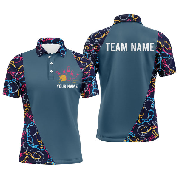 Max Corner Bowling Balls Pins Pattern Bowling jerseys Custom Name And Team Shirt