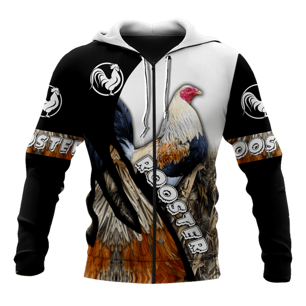 Maxcorners King Rooster Painted 3D Over Printed Unisex Deluxe Hoodie