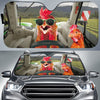 Maxcorners Driving Chickens Tractor All Over Printed 3D Sun Shade