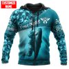 Maxcorners Scuba Diving Blue Camo Pattern Classic Customized Name All Over Printed Shirt