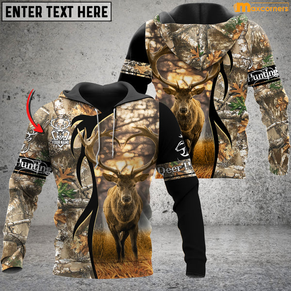 Maxcorners Deer Hunting Personalized Name 3D Over Printed Hoodie