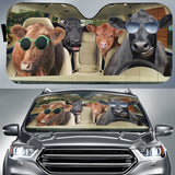 Maxcorners Driving Black Angus All Over Printed 3D Sun Shade