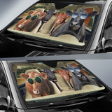 Maxcorners Driving Black Angus All Over Printed 3D Sun Shade