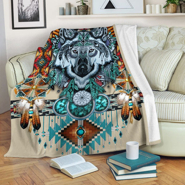 Maxcorners Wolf Native American Pattern