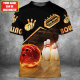 Maxcorners Custom Bowling Personalized Name 3D Shirt