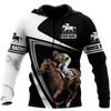 Maxcorners Men Hoodie Black White Personalized Name