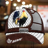 Maxcorners Premium Metal Rooster 3D Multicolor Personalized Cap