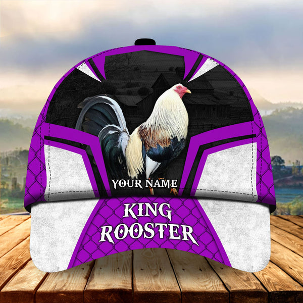Maxcorners King Rooster Colorful Personalized Cap