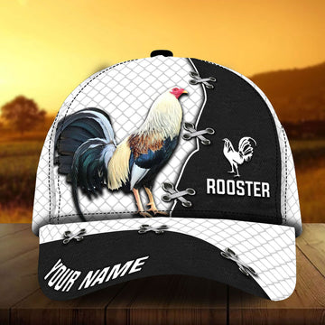 Maxcorners Multicolor Rooster Customized Name Cap