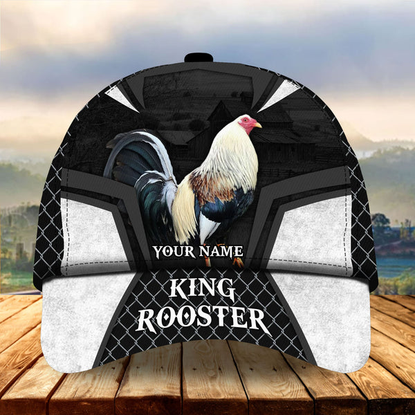 Maxcorners King Rooster Colorful Personalized Cap