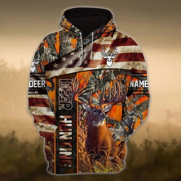 American Deer Hunting Hoodie Style 5 3D Full Print Custom Hunter Clothing