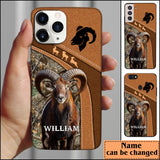 Maxcorners Leather Pattern Personalized Bighorn Sheep Phone Case - IPhone