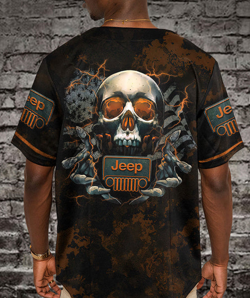 Maxcorners Jeep Skull Flag Jersey Shirt