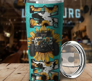 Maxcorners Jeep Mom 3D Over Printed Tumbler