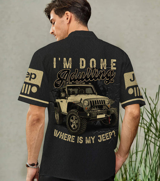 Maxcorners I'm Done Adulting Crack Jeep Jersey Shirt