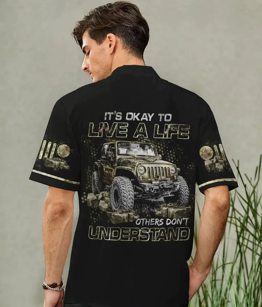 Maxcorners It's Okay To Live A Life Jeep Jersey Shirt