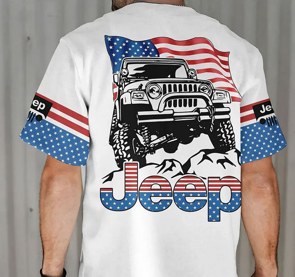 Maxcorners Personalized Jeep American Jersey Shirt