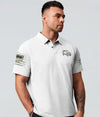 Maxcorners Take It Out Camo Jeep Flag Polo Shirt HM15