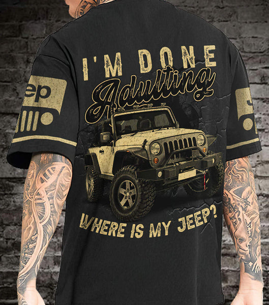 Maxcorners I'm Done Adulting Crack Jeep Jersey Shirt