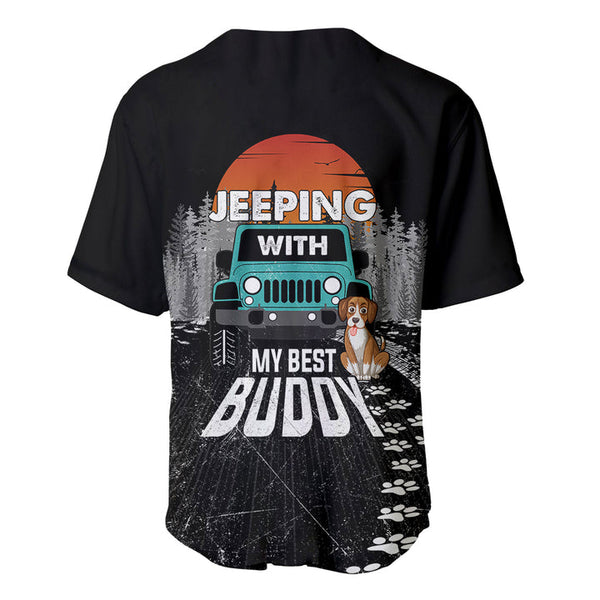 Maxcorners Jeeping With My Best Buddy Jersey Shirt