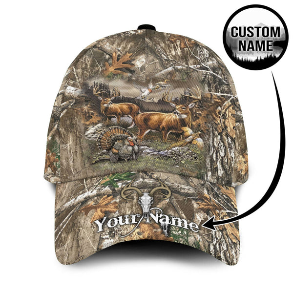 Maxcorners Personalized Name Deer Hunting Classic Cap HM30