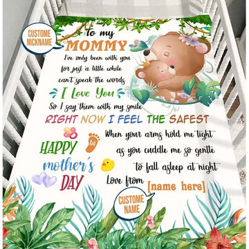 Maxcorners Mother's Day Right Now I Feel The Safest Personalized Name Blanket