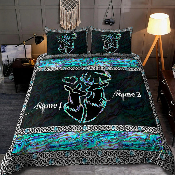 Maxcorners Personalized Couple Hunting Deer Blanket