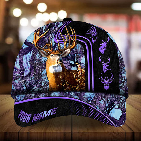 Maxcorners Beautiful Deer Hunting Camo Personalized Cap 3D