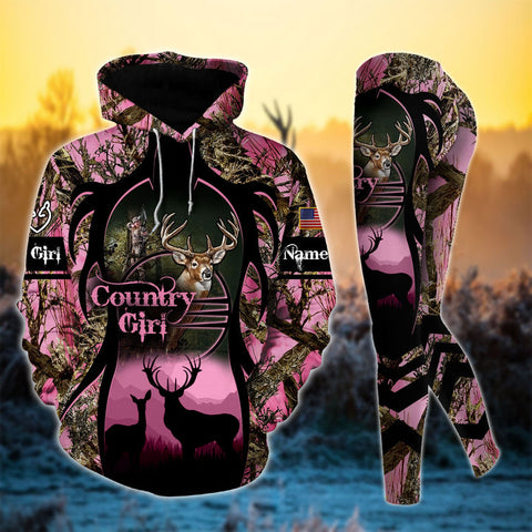 Max Corner Premium Deerhorn Country Girl Personalized 3D Style 1 Combo Hoodie & Legging Set