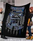 Maxcorners Personalized Jeep Back The Blue Man Blanket