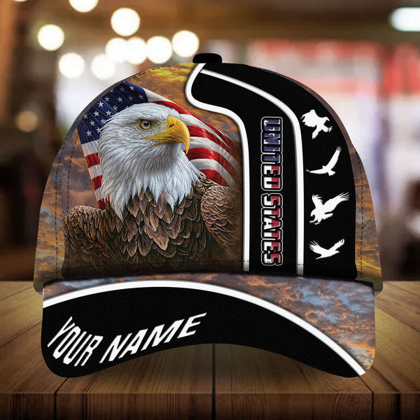 Maxcorners Personalized Patriotic American - Cap