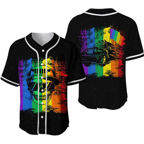 Maxcorners Jeep Skull LGBT Galax Jersey Shirt
