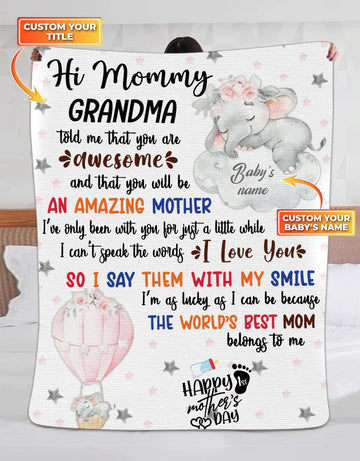 Maxcorners Mother's Day An Amazing Mother Personalized Name Blanket