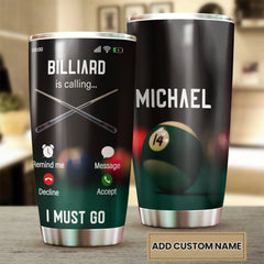 Maxcorners Billiards Is Calling Personalized Name Tumbler