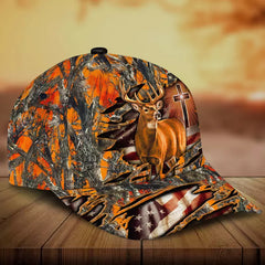 Maxcorners Premium Cross And Deer 3D Personalized Multicolor Cap