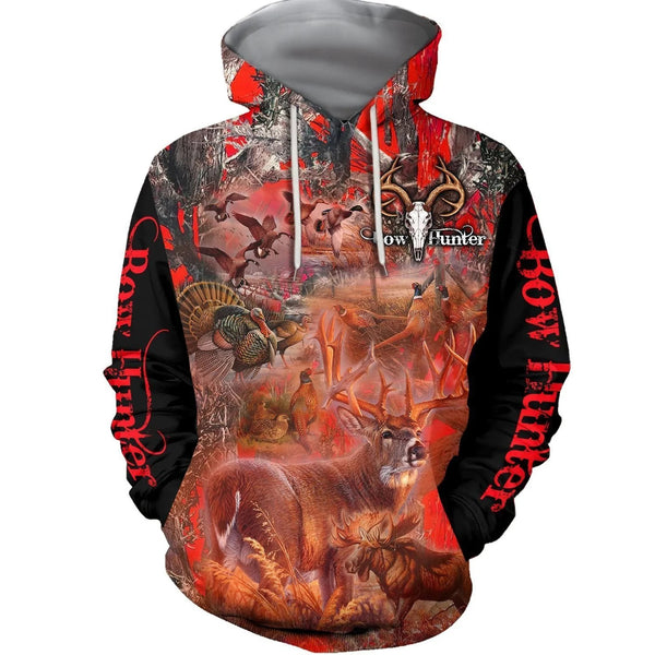 Maxcorners Beautiful Red Camo Hunting Hoodie PT63