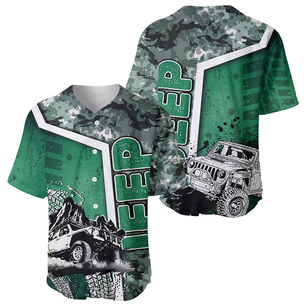 Maxcorners Jeep Camo Style Off-Road Jersey Shirt