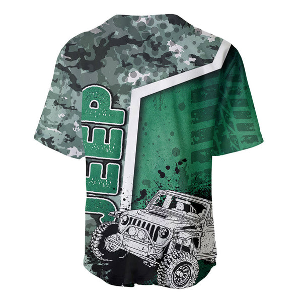 Maxcorners Jeep Camo Style Off-Road Jersey Shirt