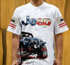 Maxcorners One Nation Under God Jeep Cross White Jersey Shirt
