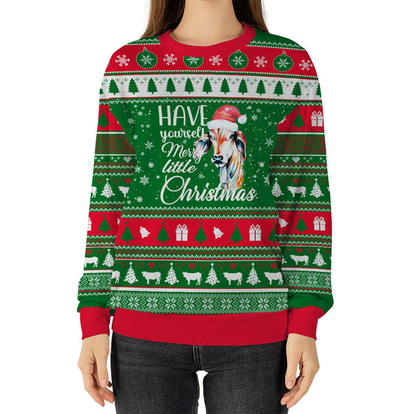 Maxcorners Brahman Have Yourself Merry Little Christmas Sweater