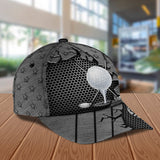 Maxcorners Golf Lover Grey Stars Pattern Customized Name All Over Printed Cap