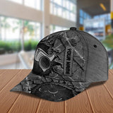 Maxcorners Golf Grey Broken Texture Graphic Customized Name All Over Printed Cap